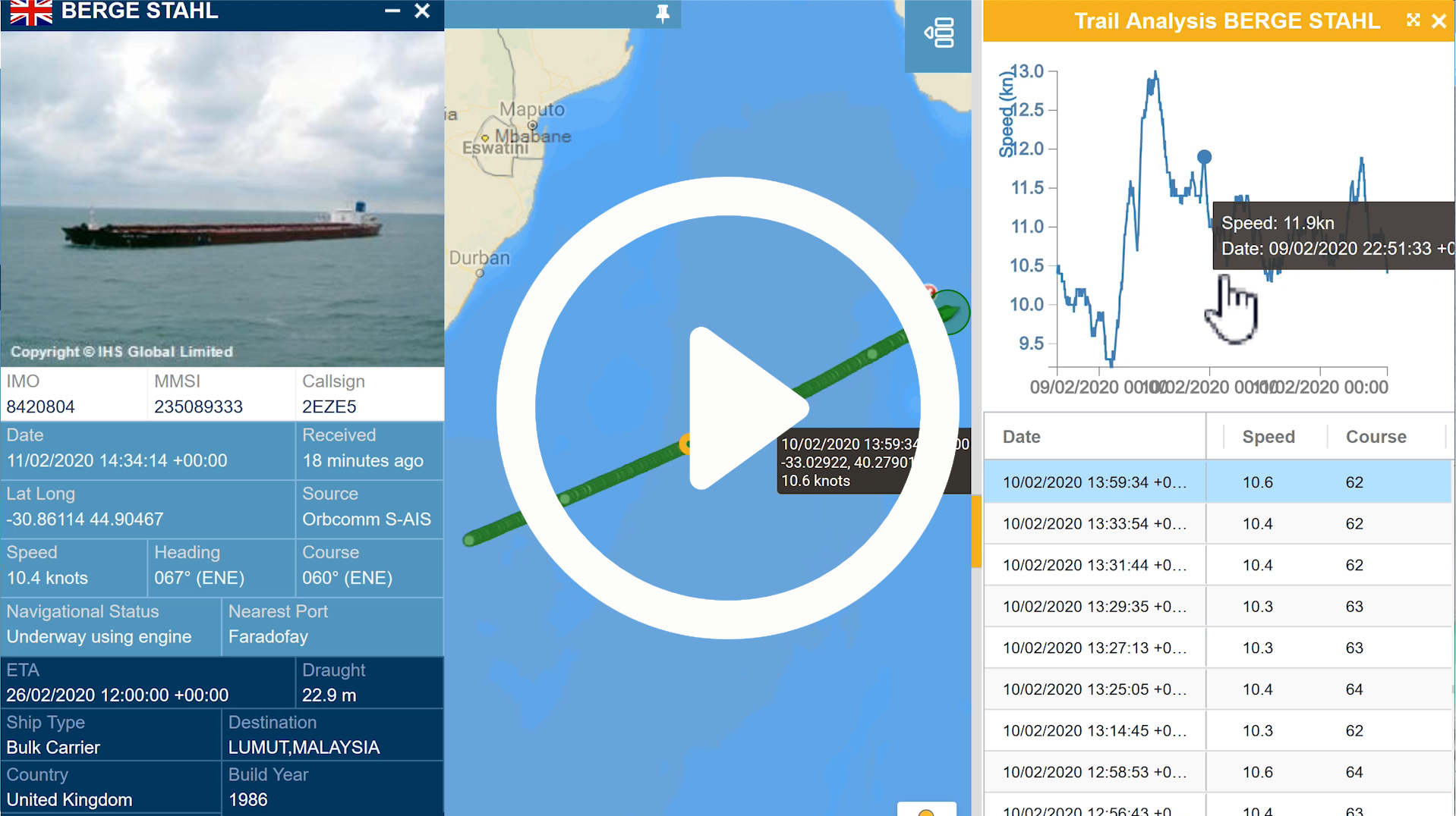 vessel and voyage tracking