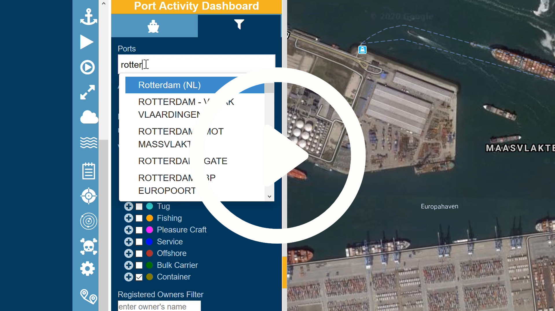 Port Activity Tracking Software