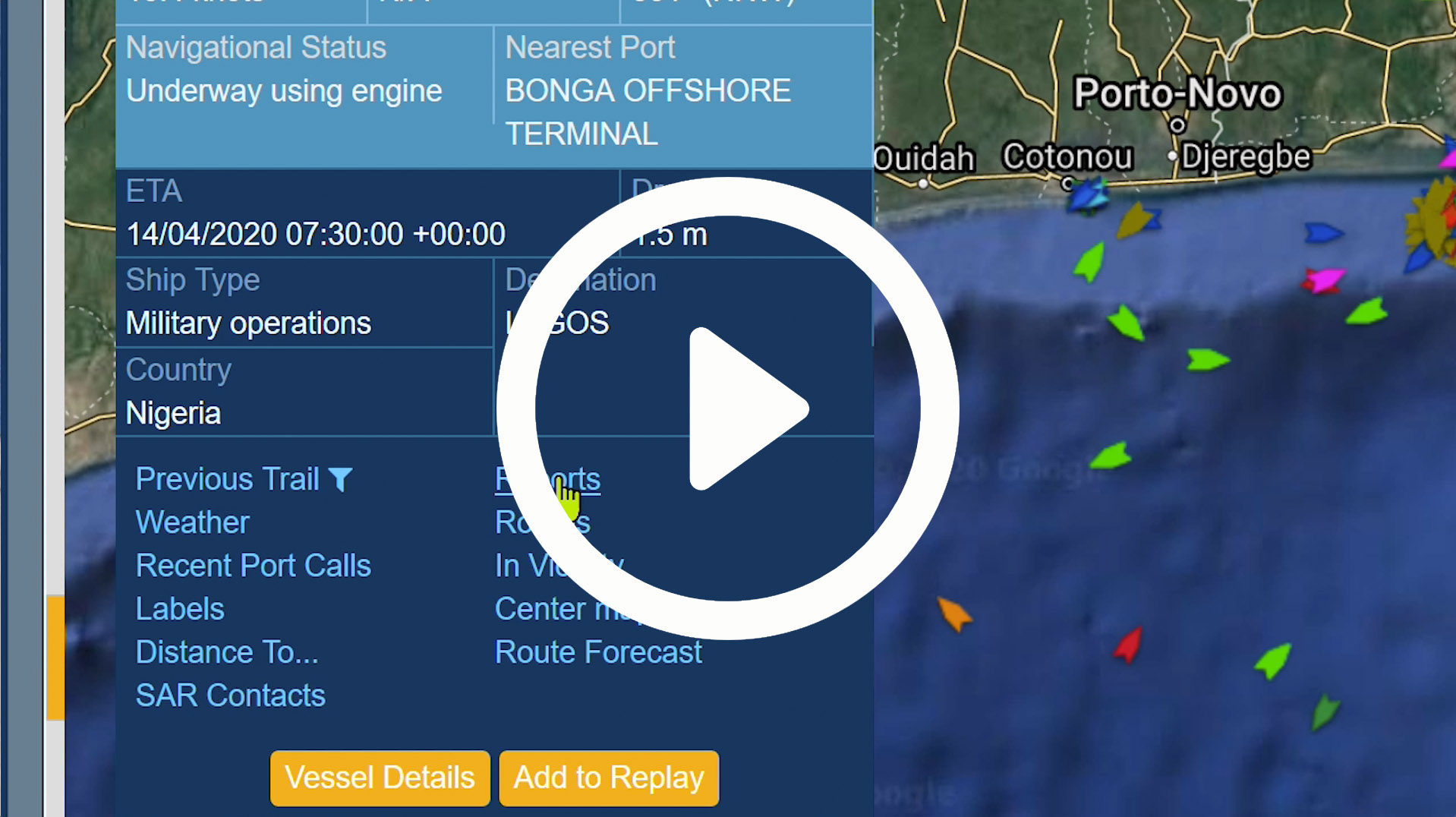 Vessel Tracking Reports